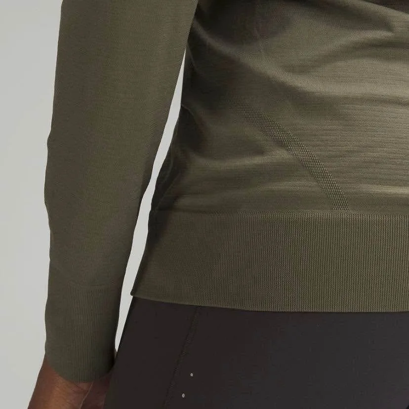 Lululemon Swiftly Relaxed Long Sleeve Shirt - Size 4, Army Green image indicator(3)