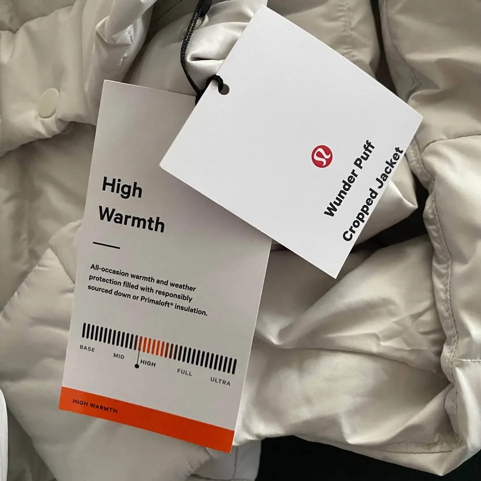 NWT Lululemon Wunder Puff Cropped Jacket Size 6 image indicator(5)