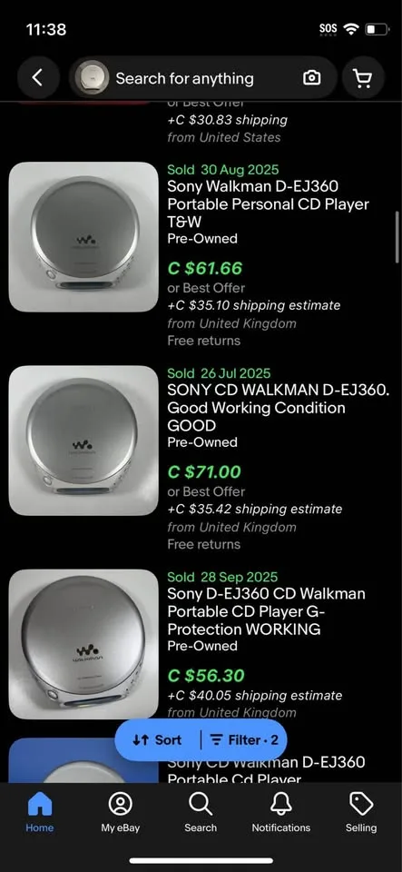 Sony Walkman CD player! ( Tested! ) image indicator(4)