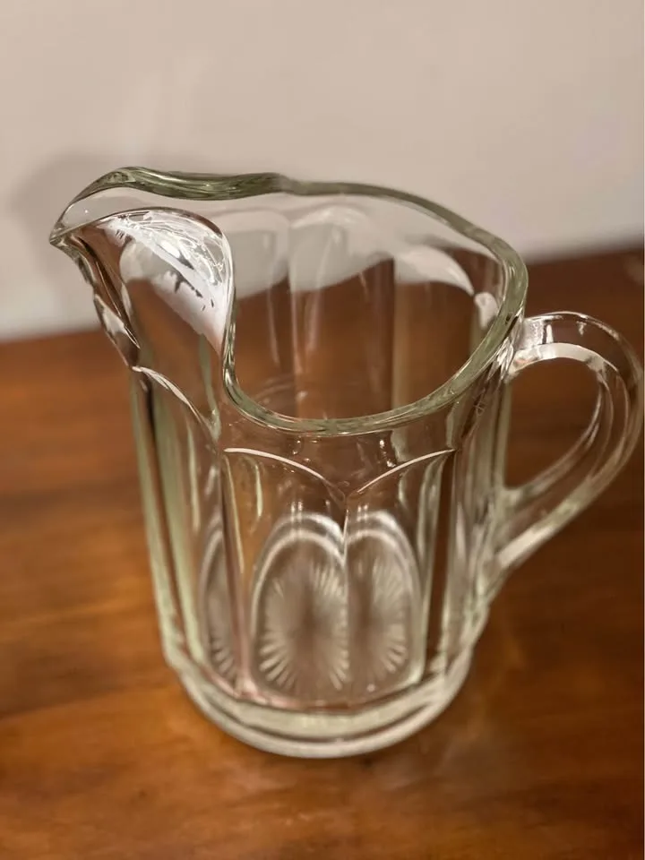 Vintage Clear Glass Pitcher image indicator(2)