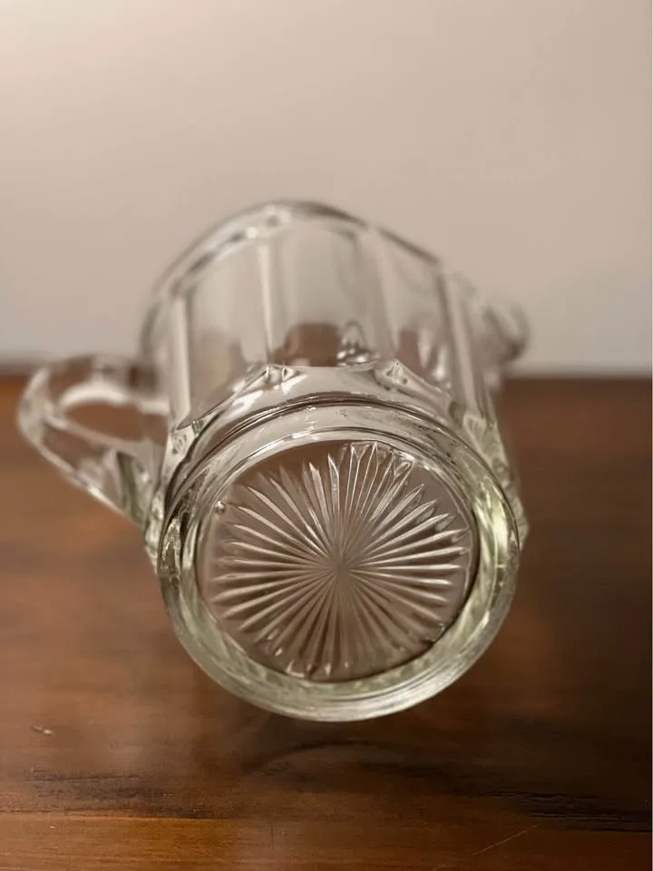 Vintage Clear Glass Pitcher image indicator(4)