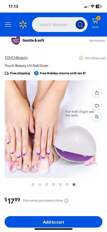 UV Nail Polish Dryer, by Touch Beauty. *New in Box! image indicator(7)