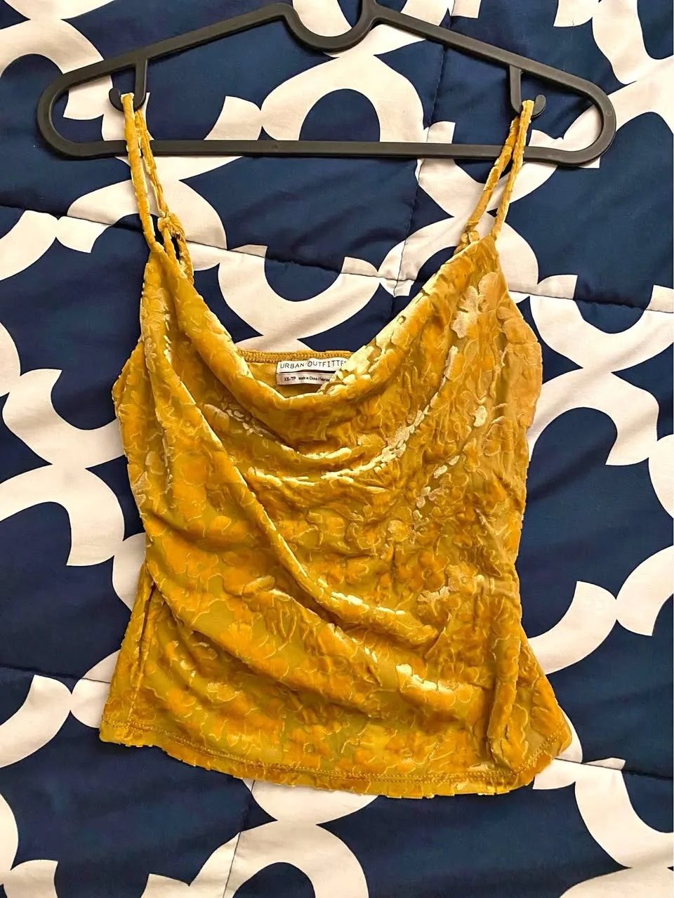 Urban Outfitters Esmie Burnout Velvet Cowl Neck Cami image indicator(2)