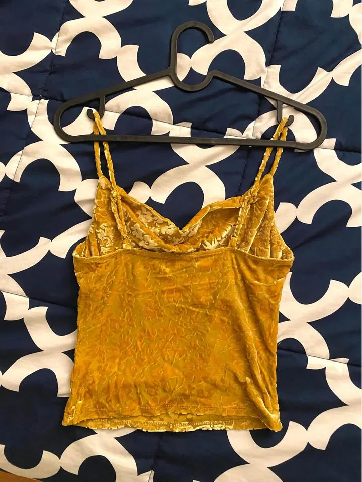 Urban Outfitters Esmie Burnout Velvet Cowl Neck Cami image indicator(4)