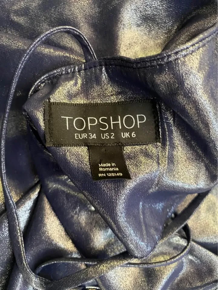 Topshop Sparkly Top Size 2 image indicator(3)