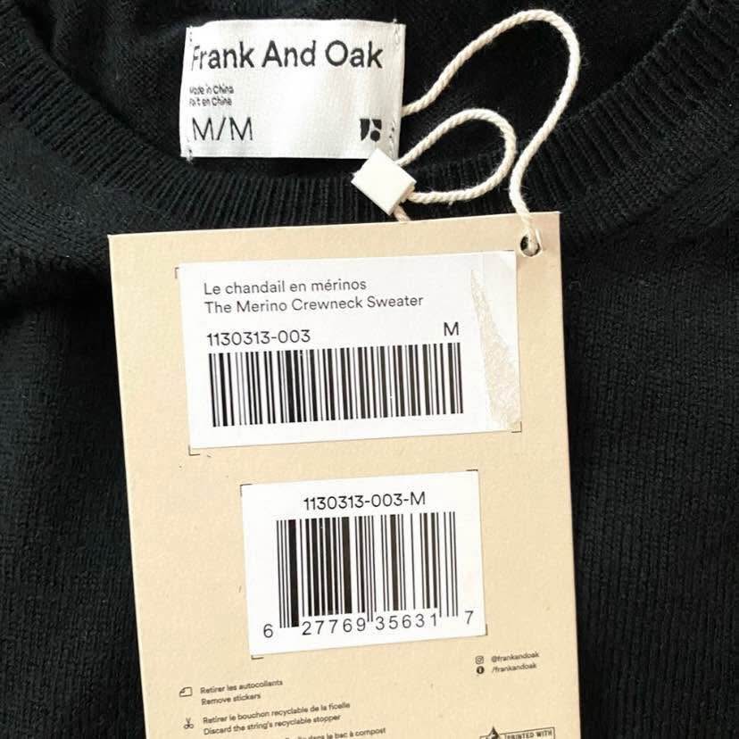 NWT Frank and Oak Merino Wool Crewneck Sweater - photo 3