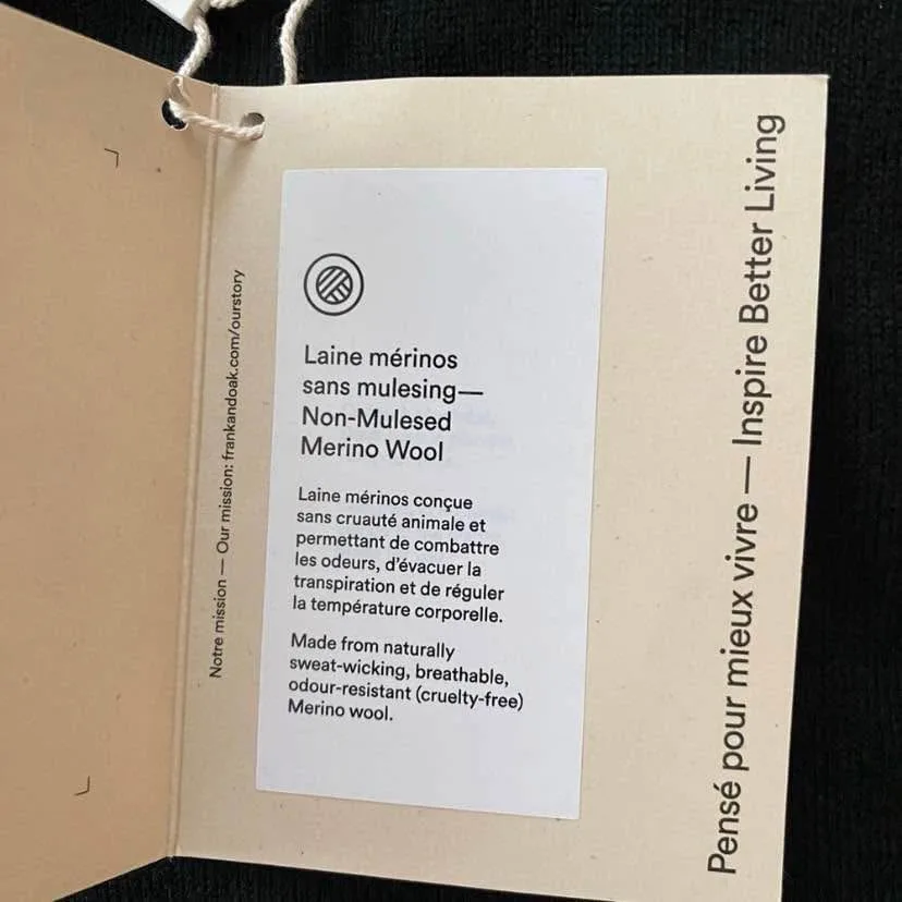 NWT Frank and Oak Merino Wool Crewneck Sweater image indicator(4)