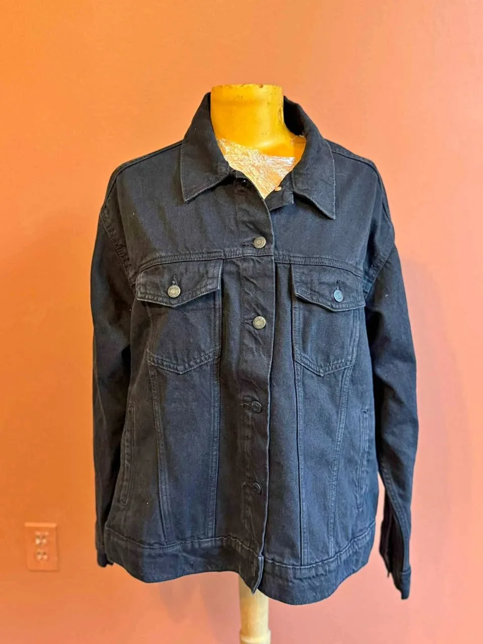 Brand New Size XXL Old Navy Black Denim Jacket thumbnail