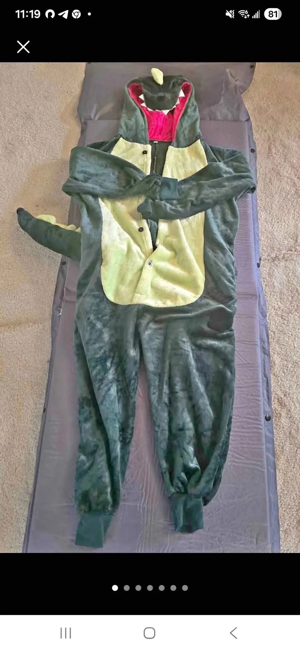 🎃 Halloween Pumpkin Size S—Brand New Dinosaur Onesie (S) thumbnail