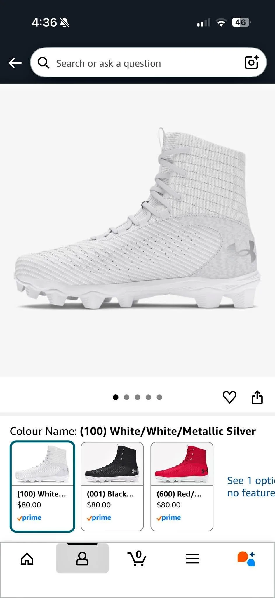 Under Armour Mens Highlight Franchise Rm 2.0 Football Shoe thumbnail