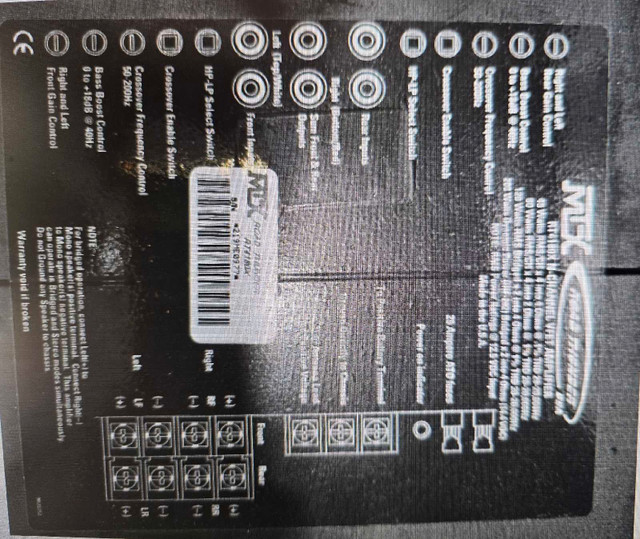 MTX Road Thunder RT4180X Amplifier - photo 2