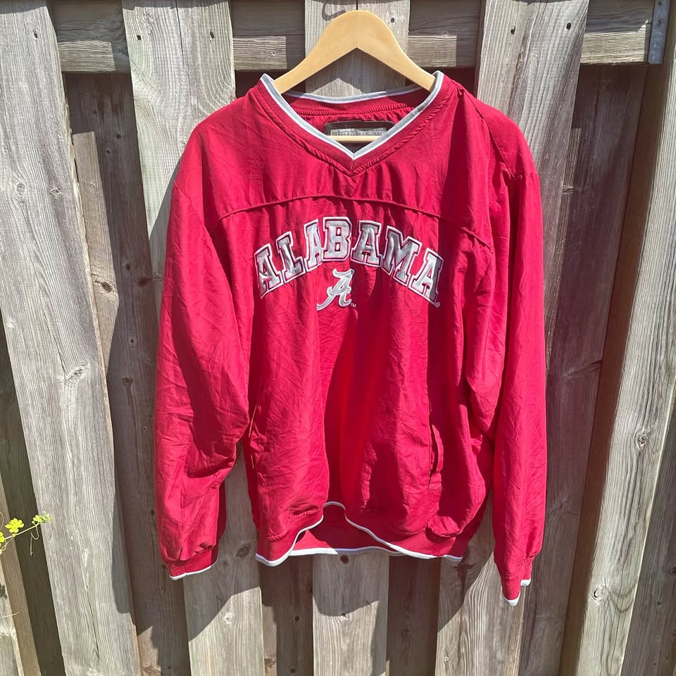 vintage red Alabama crimson tide pullover windbreaker