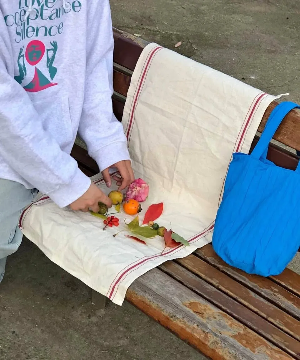 Bright blue long straps shoulder bag