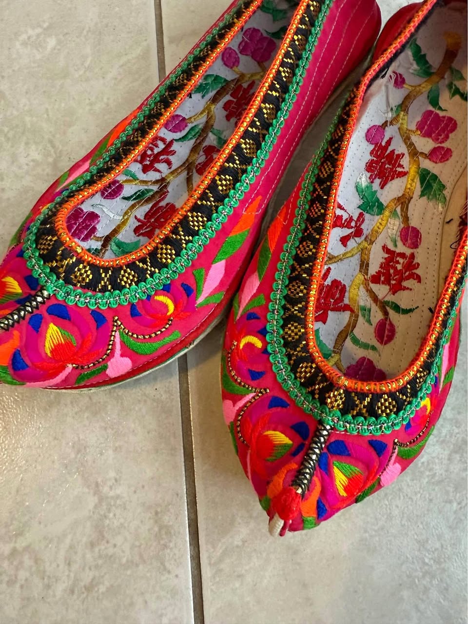 Handmade shoes by 90years old lady