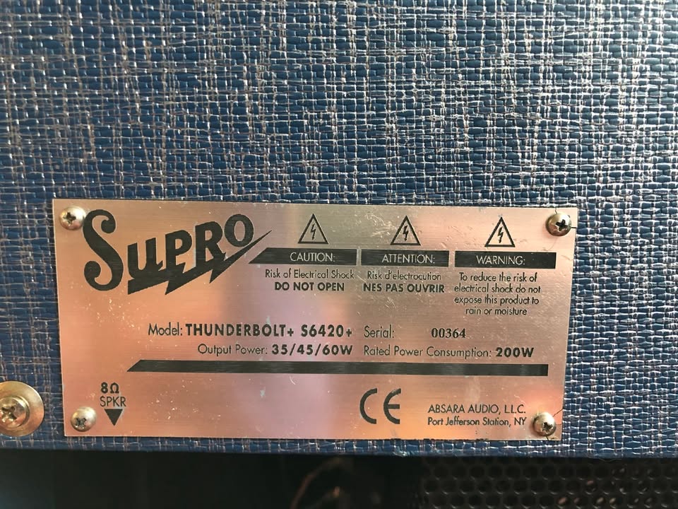 Supro Thunderbolt S6420+ tube amp, 1x15 - photo 5