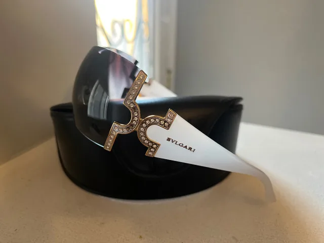 white bvlgari sunglasses