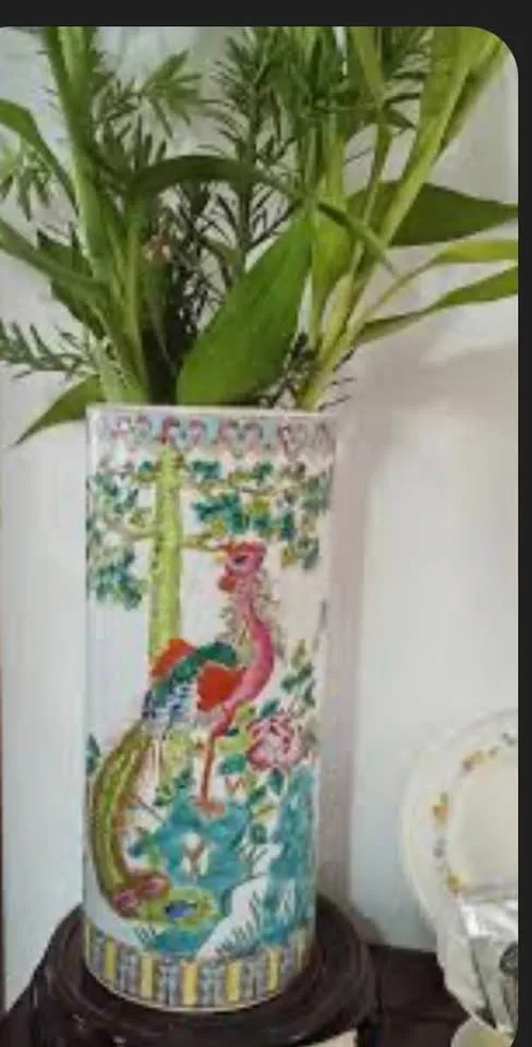 Large Scroll Vase. China. Early 20th century, Birds & Cherry image indicator(5)