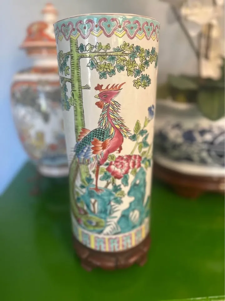 Large Scroll Vase. China. Early 20th century, Birds & Cherry image indicator(6)