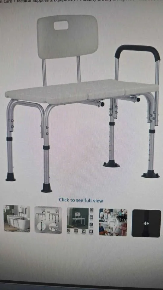 6 Level Adjustable Bath & Shower Transfer Bench image indicator(4)