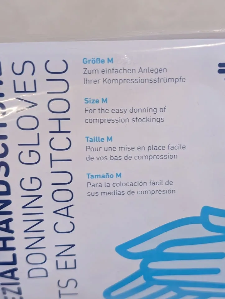 New Bauerfeind VenoTrain rubber donning gloves image indicator(2)