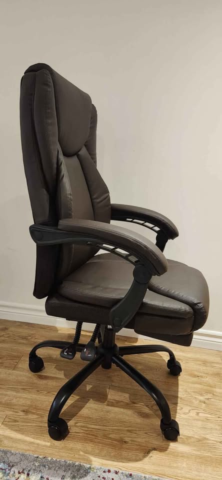 Ergonomic Leather Office Chair with Footrest & Lumbar - photo 4