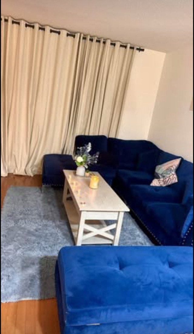 Luxurious Royal Blue Velvet Sectional Sofa- Excelle - photo 3