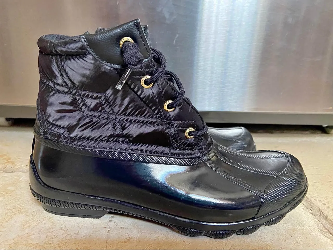 Women’s Sperry Duck Boots, Black, size 8.5 thumbnail