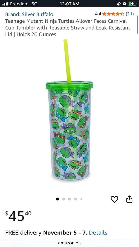 Teenage Mutant Ninja turtle travel Tumbler image indicator(4)