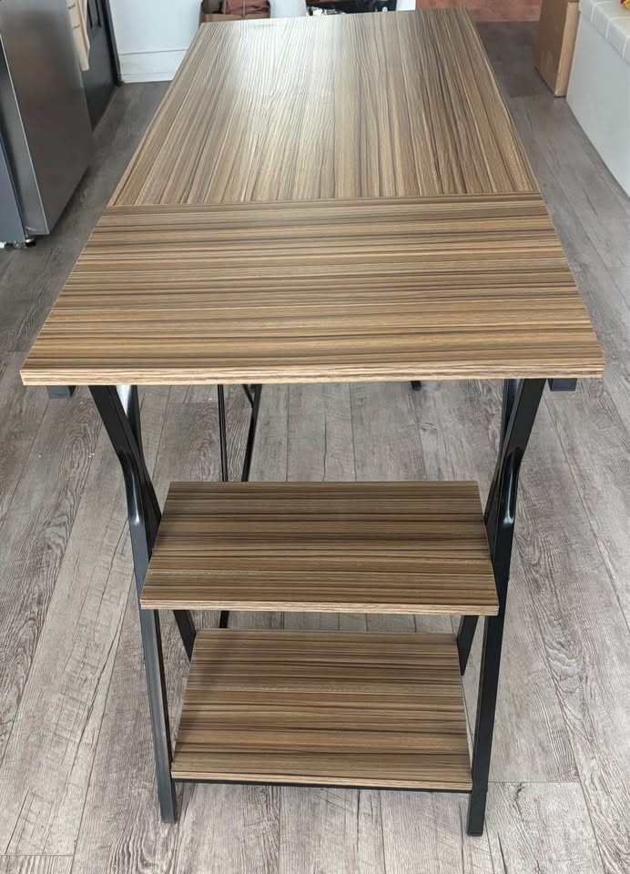Office/Study Desk - 47.2" Reversible with 2 Shelves - photo 2