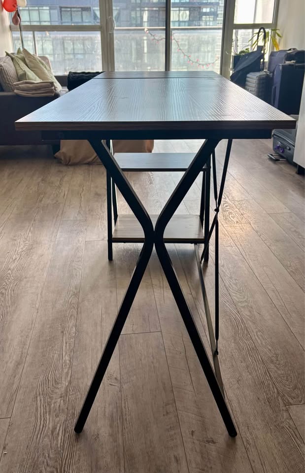 Office/Study Desk - 47.2" Reversible with 2 Shelves - photo 4