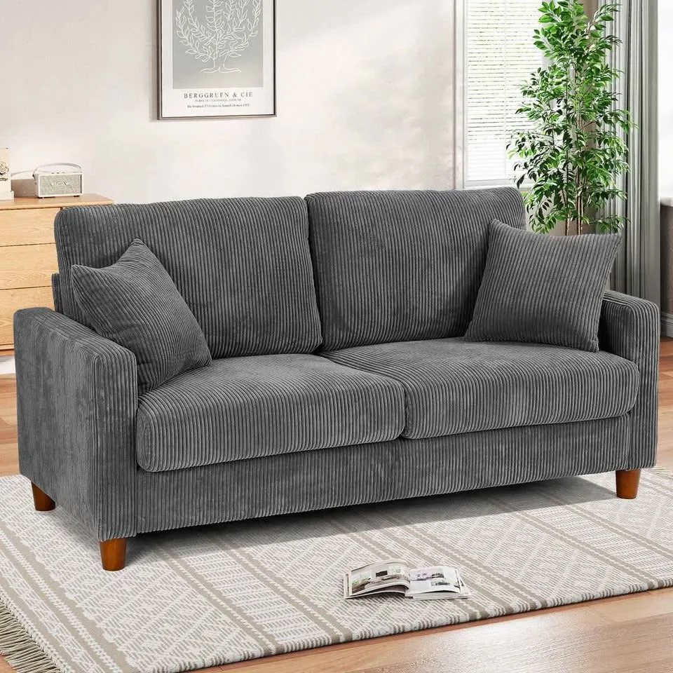 2-seater corduroy sofa image indicator(4)