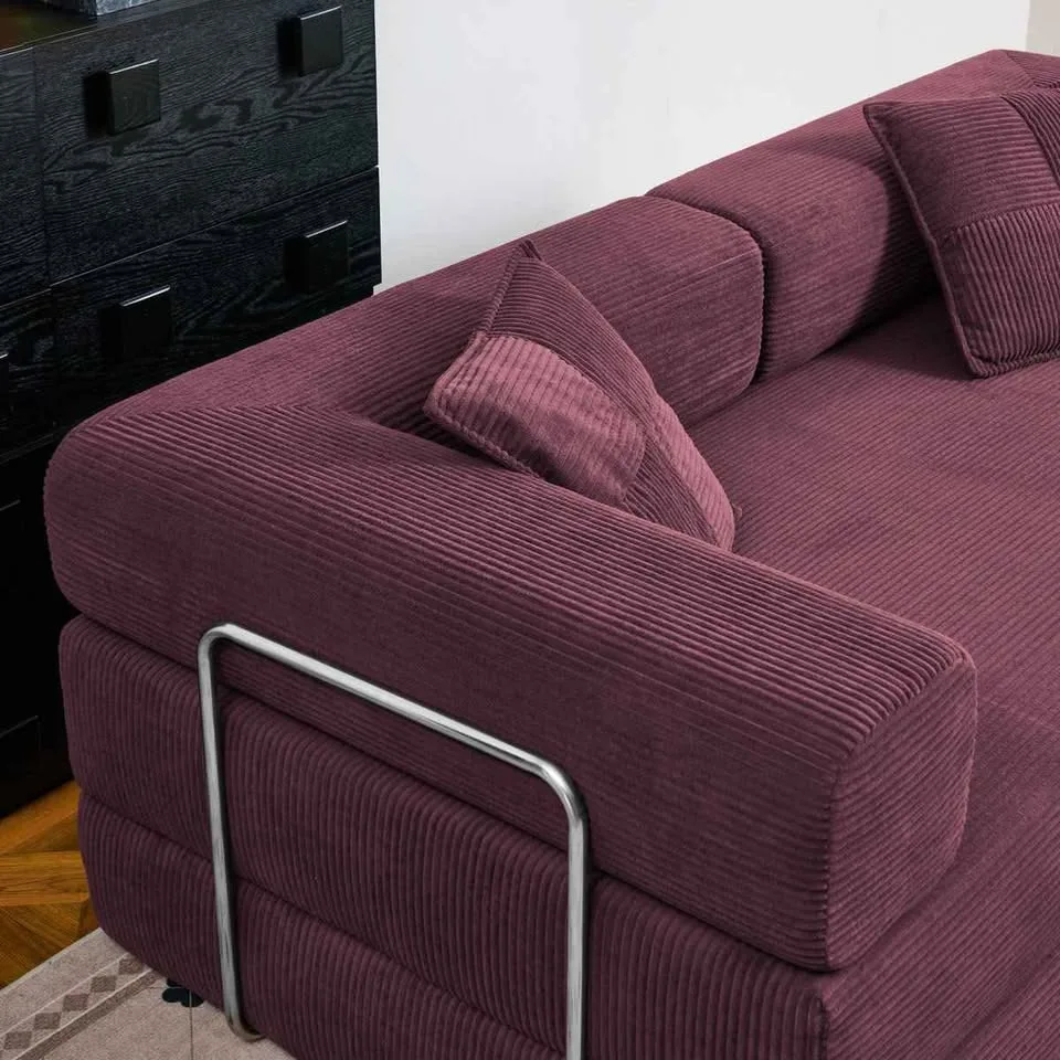 King Size Convertible Sofa Bed with 2 Pillows image indicator(4)