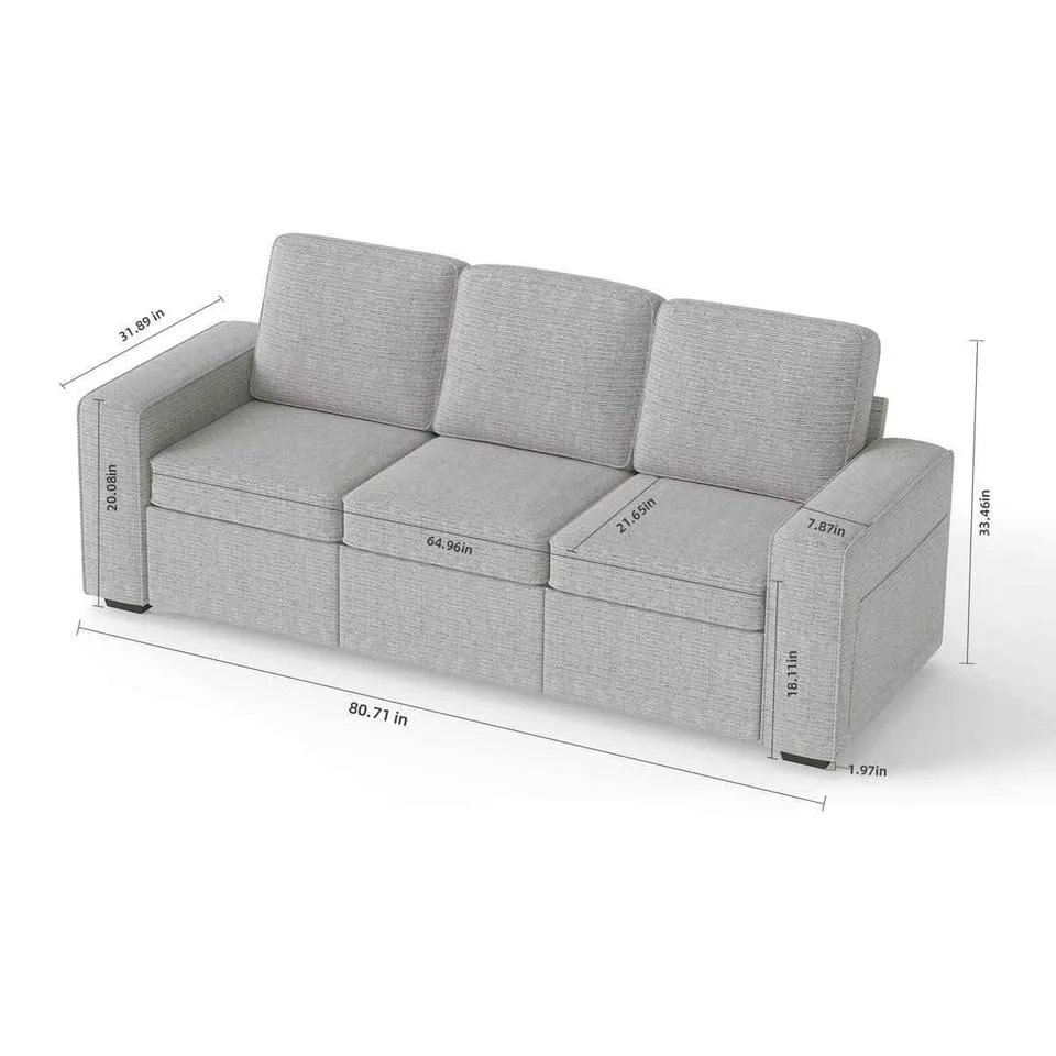 79" Upholstered Square Arm Sofa image indicator(6)