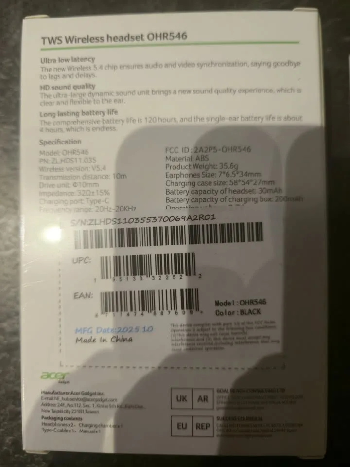 Acer OHR546 Black image indicator(4)