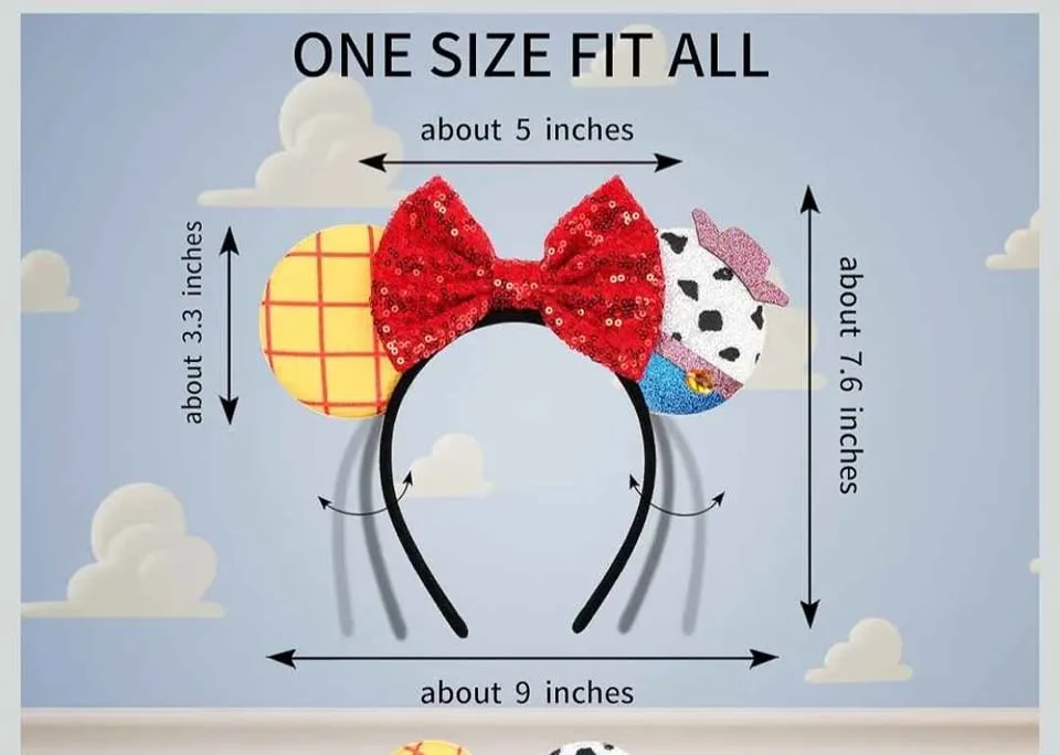 Toy Story Mickey Minnie Ears Headband image indicator(6)