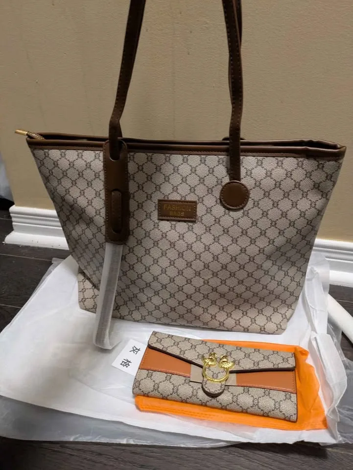 Brand new 2pc  large capacity women tote bag image indicator(3)