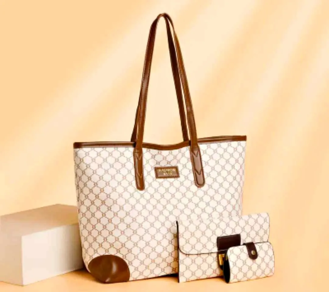 Brand new 3pc Large capacity women tote bag set for travel thumbnail