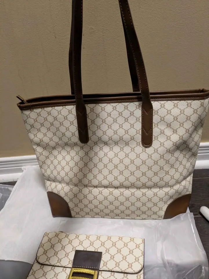 Brand new 3pc Large capacity women tote bag set for travel image indicator(4)