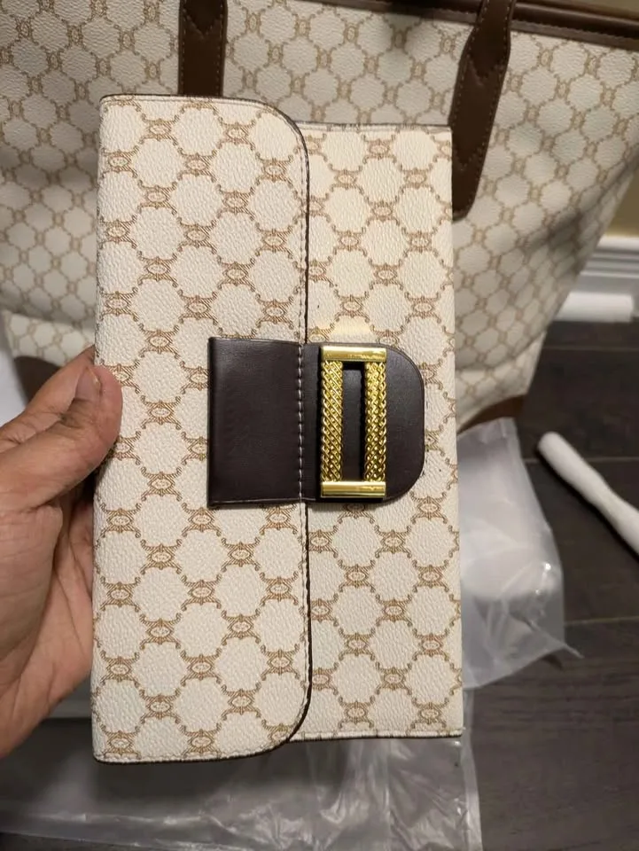 Brand new 3pc Large capacity women tote bag set for travel image indicator(6)