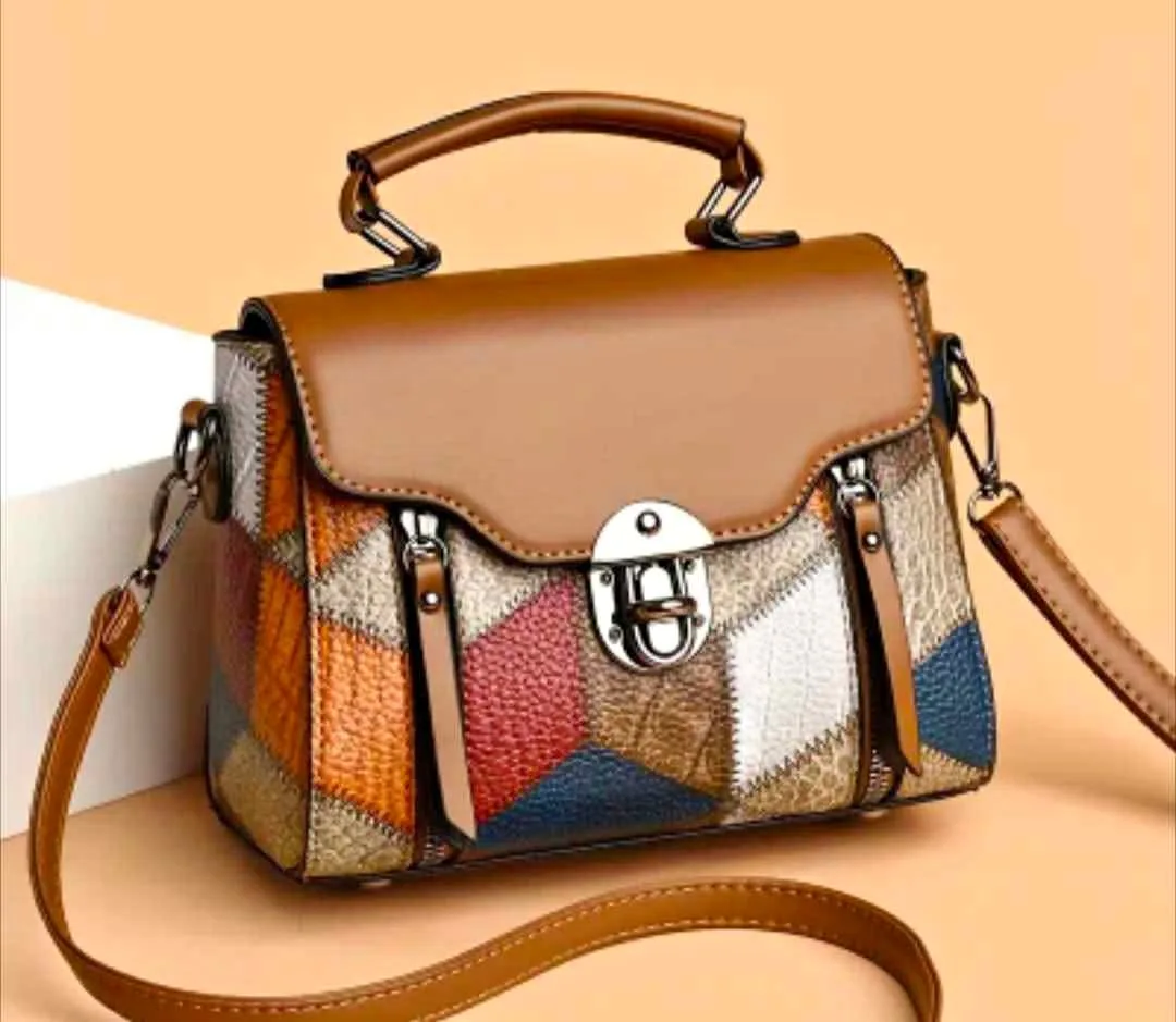 Brand new retro geometric stylish women hand bag thumbnail