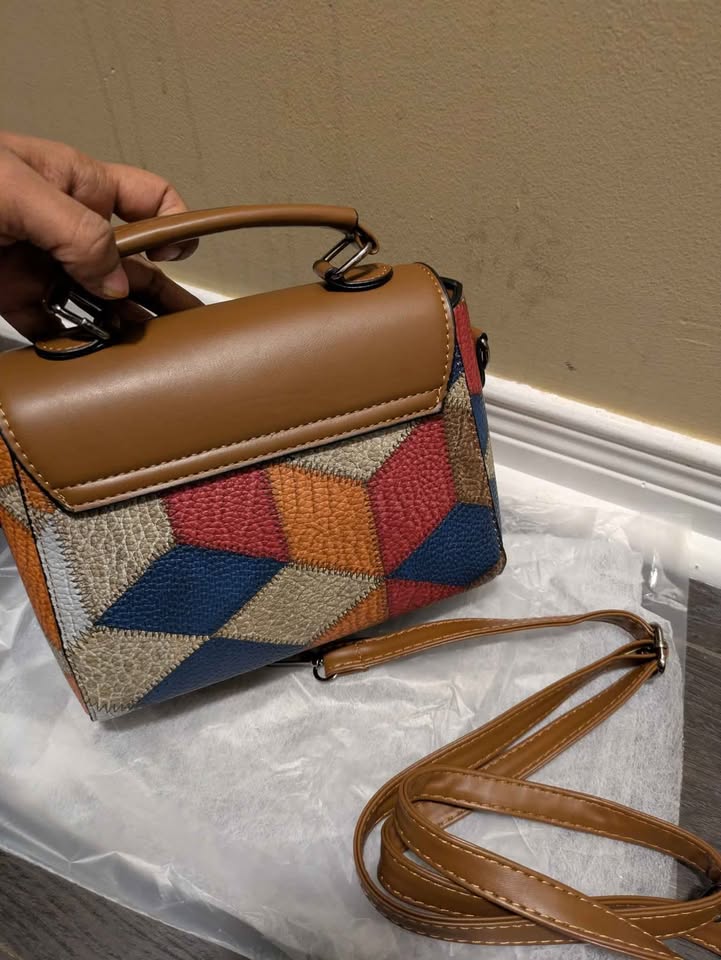 Brand new retro geometric stylish women hand bag - photo 5
