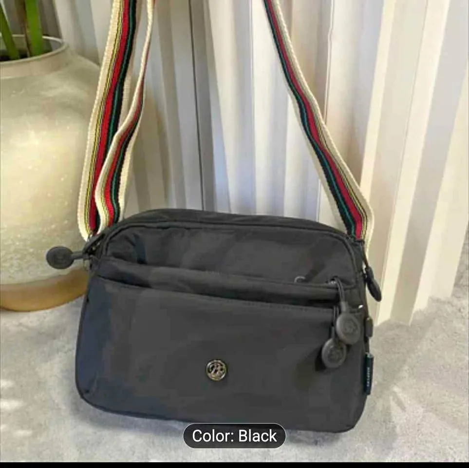 Brand new light weight nylon black cross body bag thumbnail