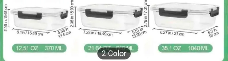 Brand new 4 PC airtight glass food storage containers image indicator(5)