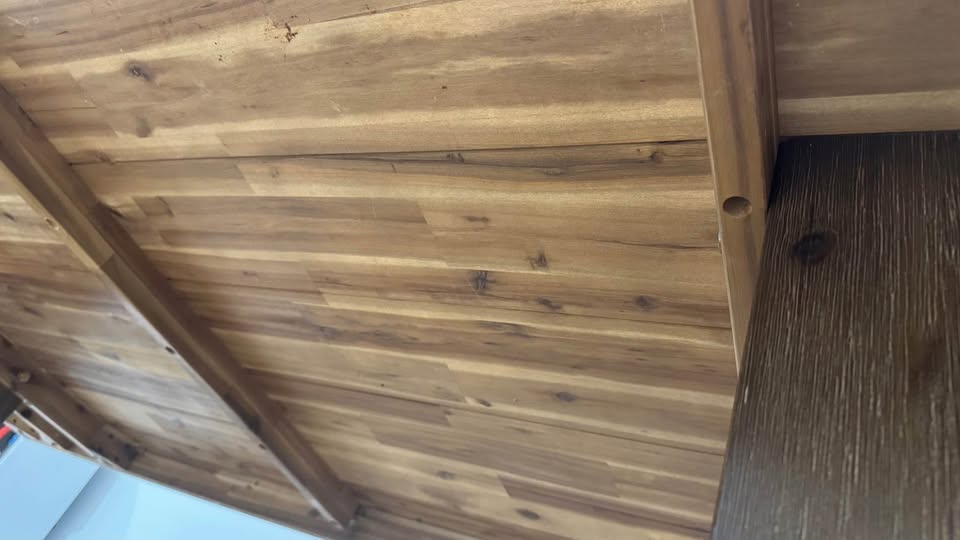 Acacia wood Table and Bench - photo 5