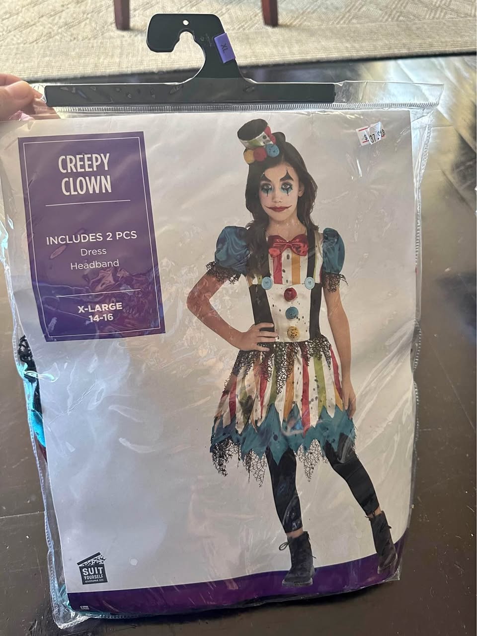 NEW female Creepy clown 14-16yrs Halloween costume