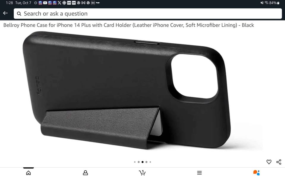 Bellroy leather case for iPhone 14 plus, with card holder - photo 2