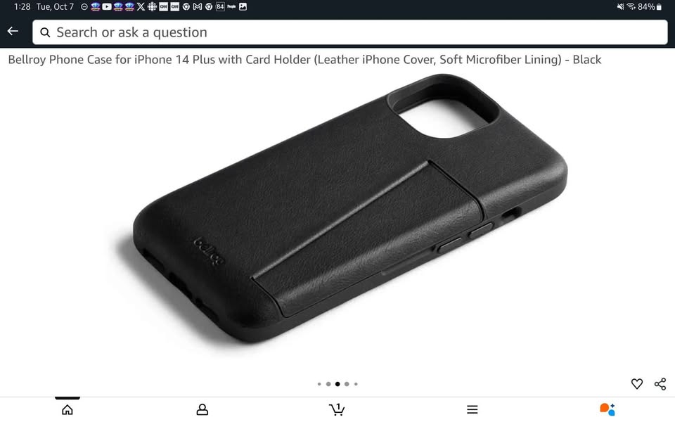 Bellroy leather case for iPhone 14 plus, with card holder - photo 3