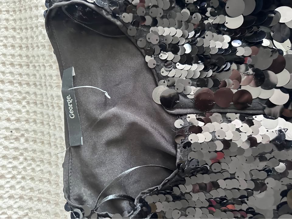Black sequin open cardigan - photo 4