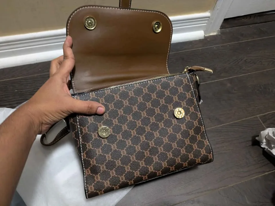 Brand new luxury and stylish brown women hand bag image indicator(8)