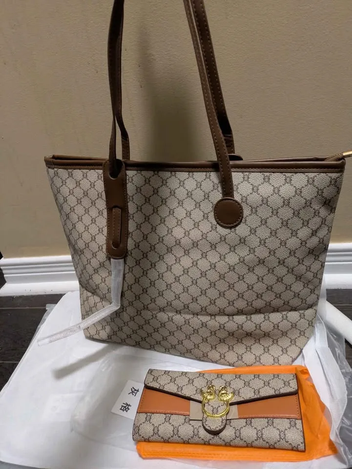 Brand new 2pc  large capacity women tote bag image indicator(4)